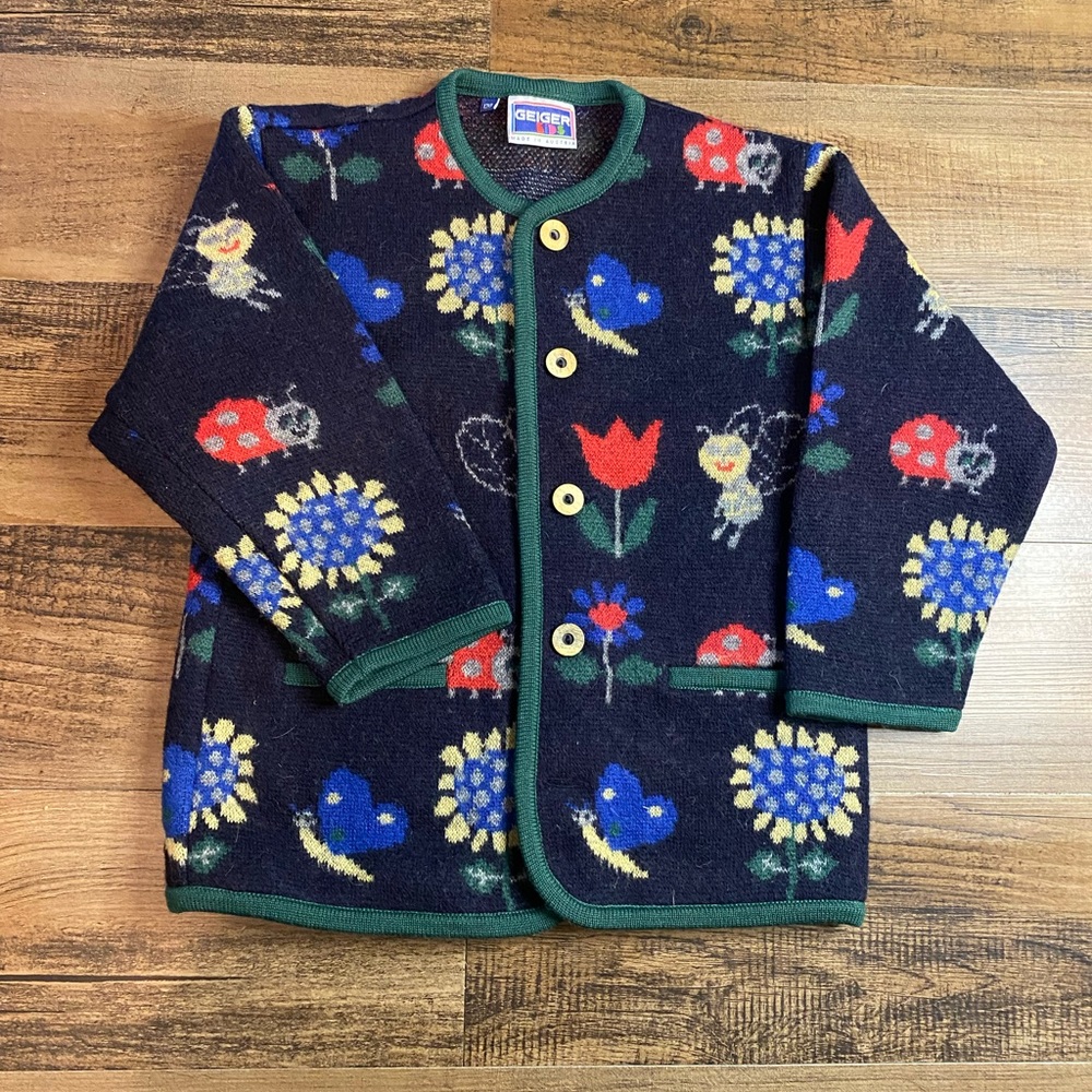 Girl’s Geiger Tyrol Wool Sweater Jacket